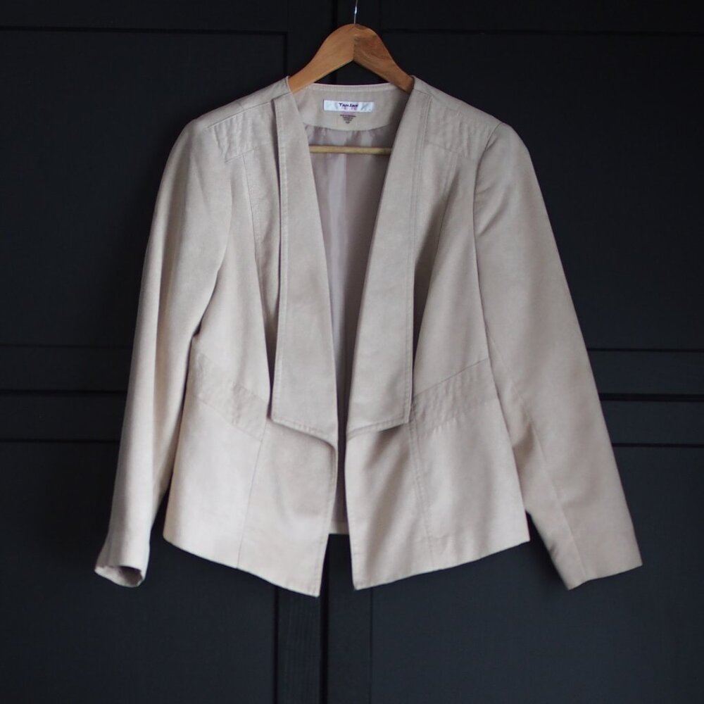 TanJay | Petite Faux Suede Open Blazer